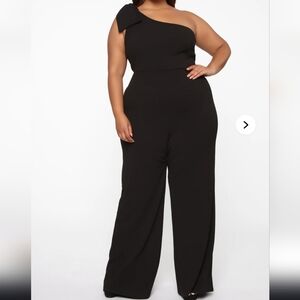 Fashion Nova One-Shoulder Black Jumpsuit